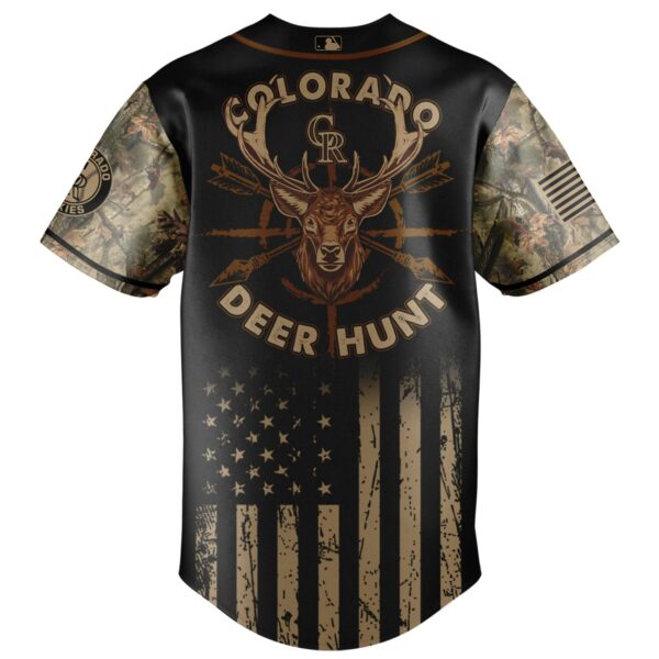Premium Colorado Hunting Jersey – Camo Design With Deer &amp; Flag Graphics