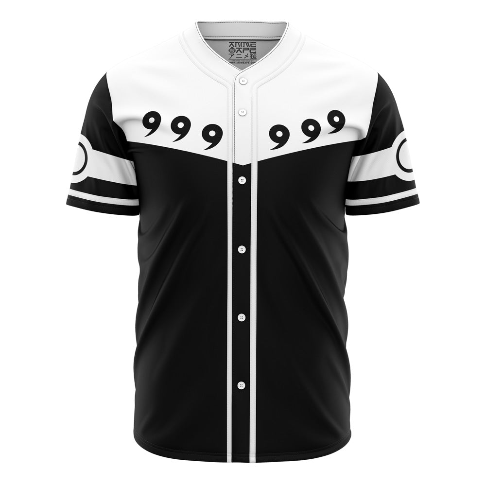 Stylish Black &amp; White Anime-Inspired Baseball Jersey - Unique Design, Comfortable Fit